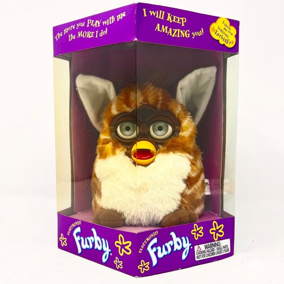 Furby Giraffe Gold White Belly 1999 70-800 Factory Sealed RARE - SILVER EYES